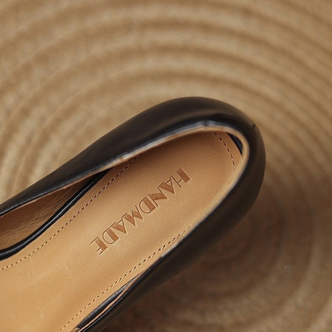 Oriel | Pumps Punta Cuadrada de Cuero