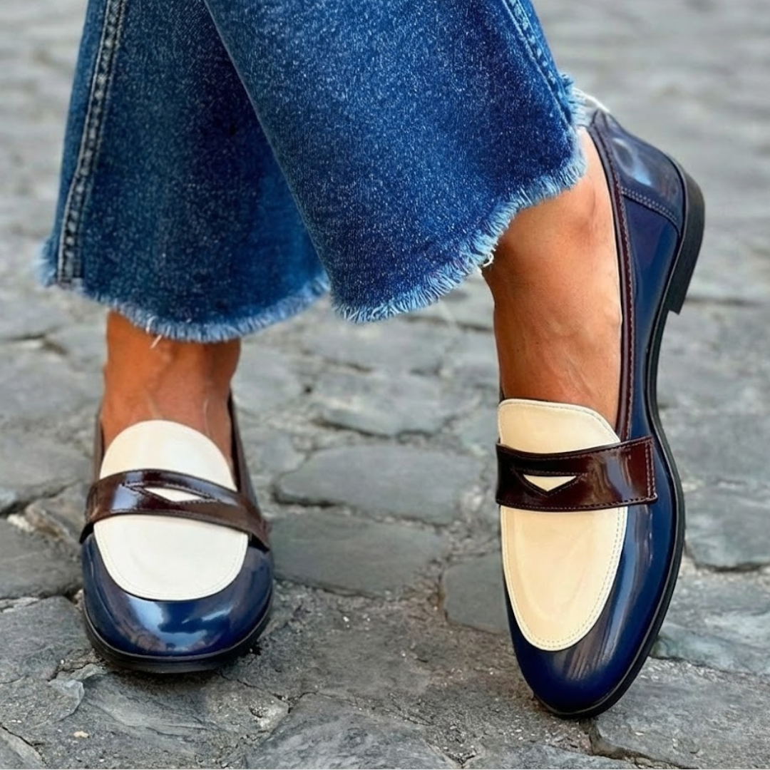 Claudia | Mocasines con Contraste