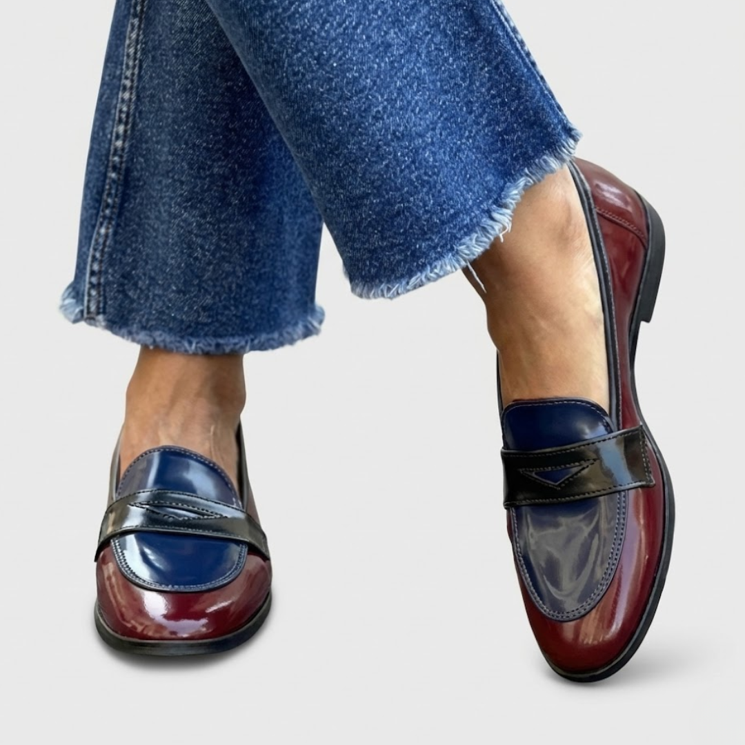 Claudia | Mocasines con Contraste