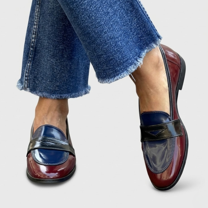 Claudia | Mocasines con Contraste