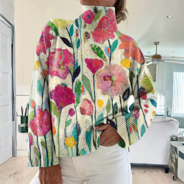 Lucienne | Suéter Retro con Cuello Alto