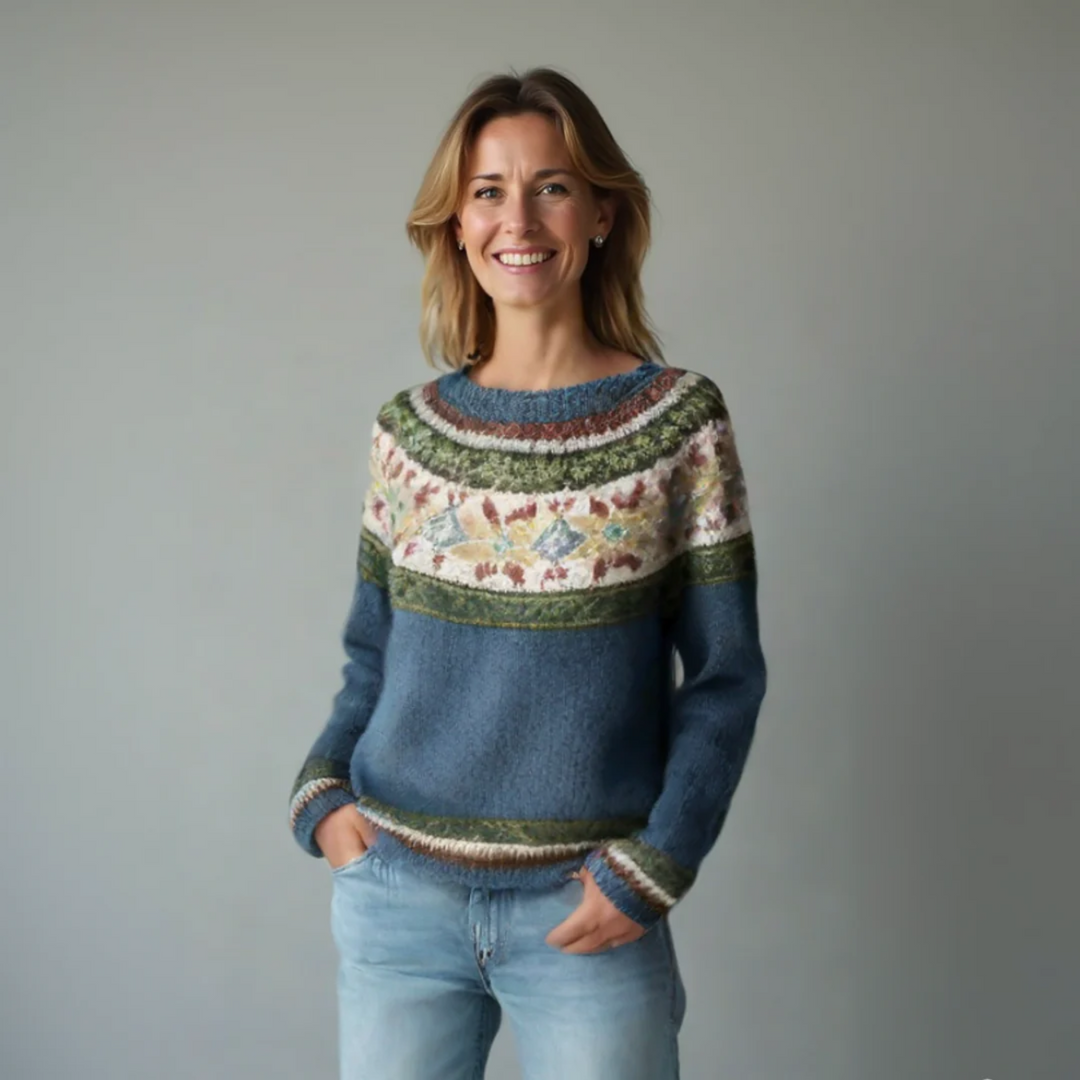 Malena | Suéter Elegante de Punto Jacquard