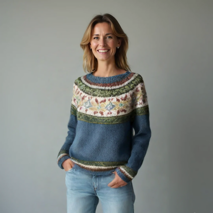 Malena | Suéter Elegante de Punto Jacquard