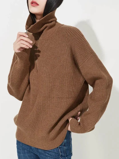 Elodie | Suéter Comfy de Media Cremallera