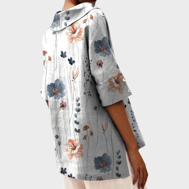 Bruna | Blusa de Lino con Escote en V