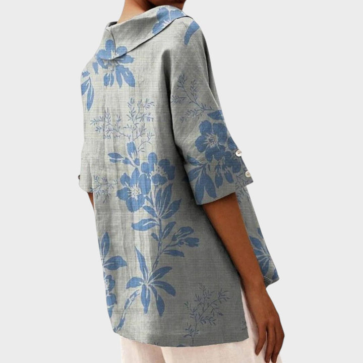Bruna | Blusa de Lino con Escote en V
