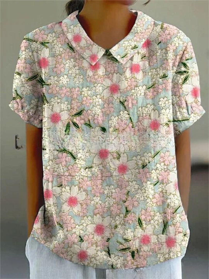 Marlene | Camisa de Impresión Vintage para Mujeres