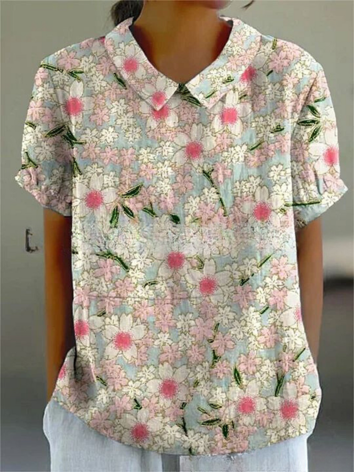Marlene | Camisa de Impresión Vintage para Mujeres