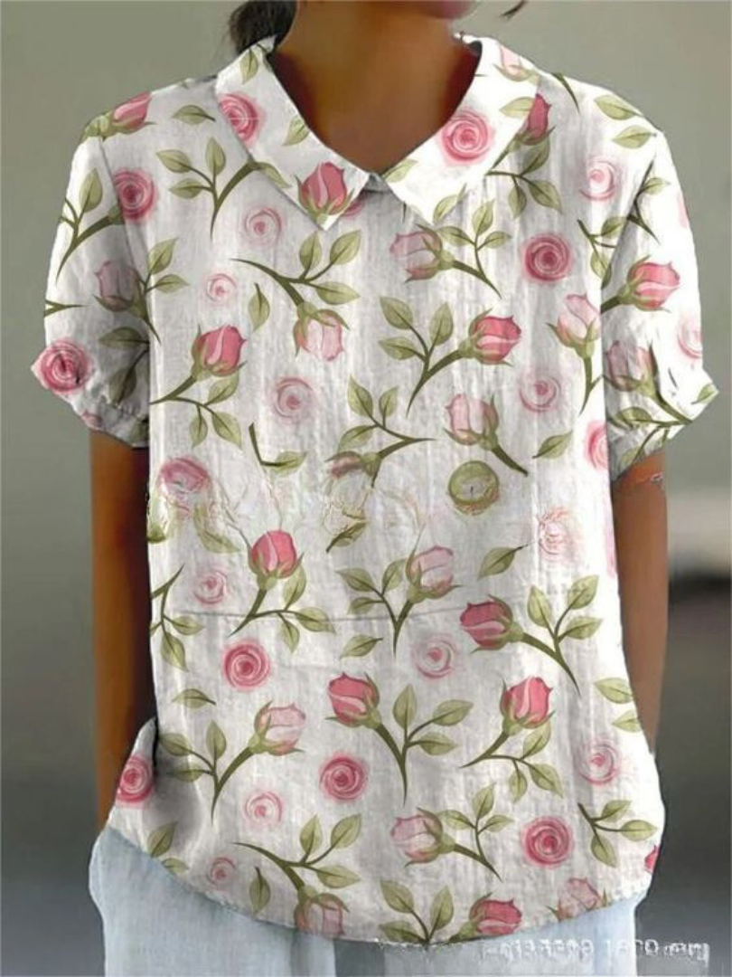 Marlene | Camisa de Impresión Vintage para Mujeres