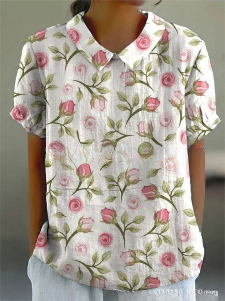 Marlene | Camisa de Impresión Vintage para Mujeres