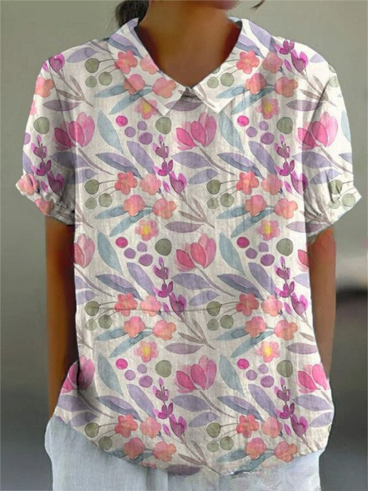 Marlene | Camisa de Impresión Vintage para Mujeres
