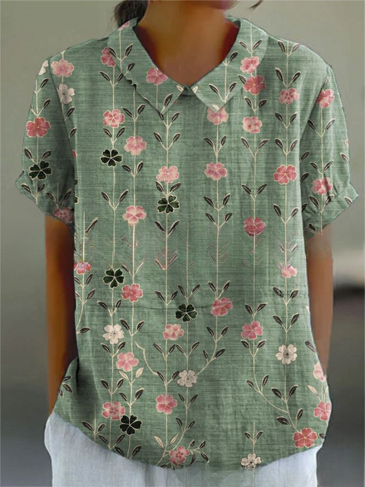 Marlene | Camisa de Impresión Vintage para Mujeres