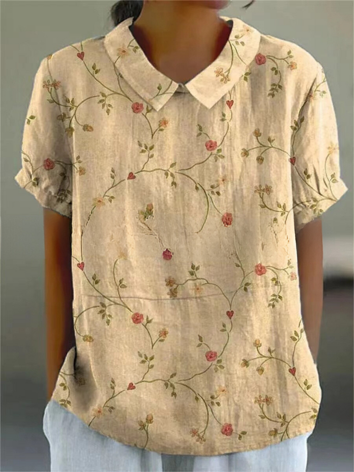 Marlene | Camisa de Impresión Vintage para Mujeres