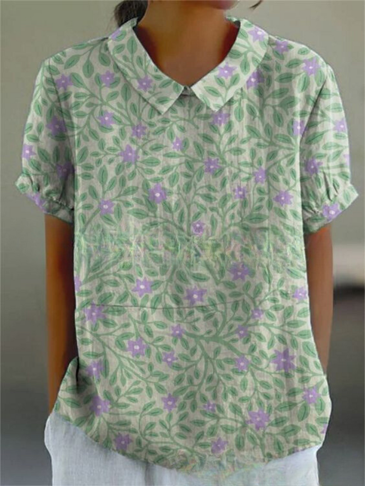Marlene | Camisa de Impresión Vintage para Mujeres