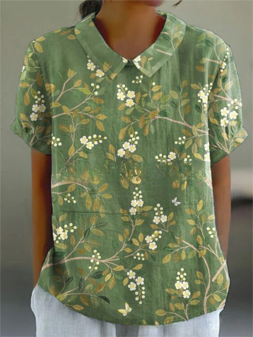 Marlene | Camisa de Impresión Vintage para Mujeres