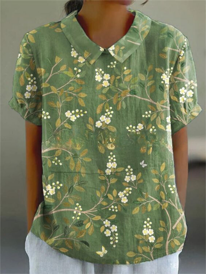 Marlene | Camisa de Impresión Vintage para Mujeres