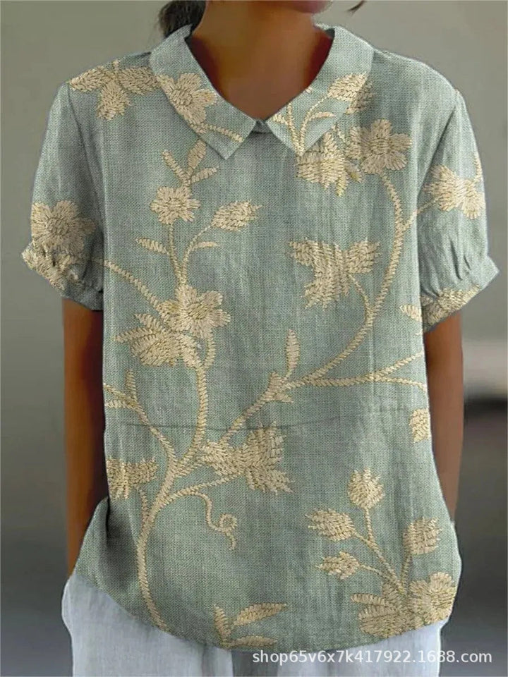 Marlene | Camisa de Impresión Vintage para Mujeres
