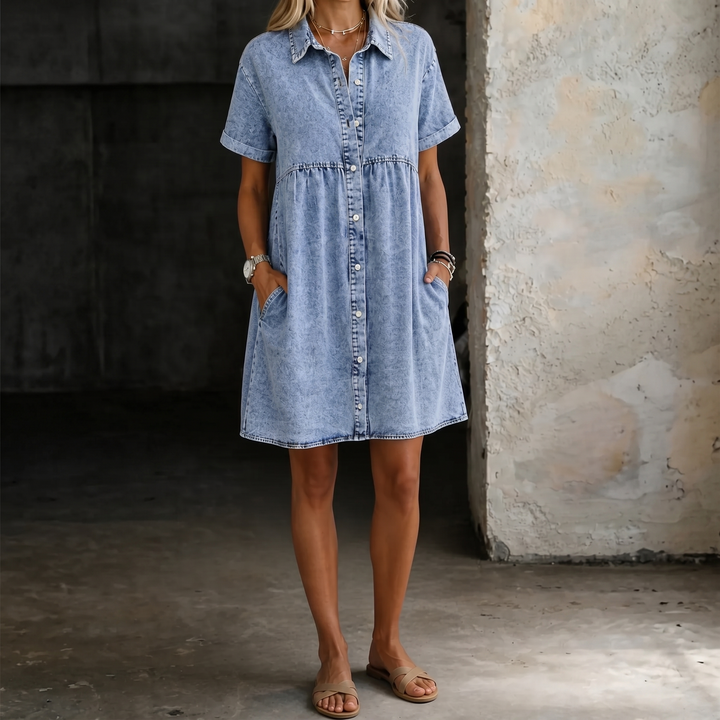 Juana | Vestido Camisero de Jean