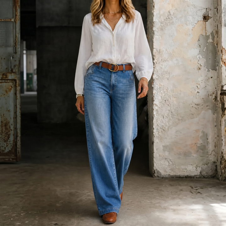 Madie | Jeans de tiro alto vintage