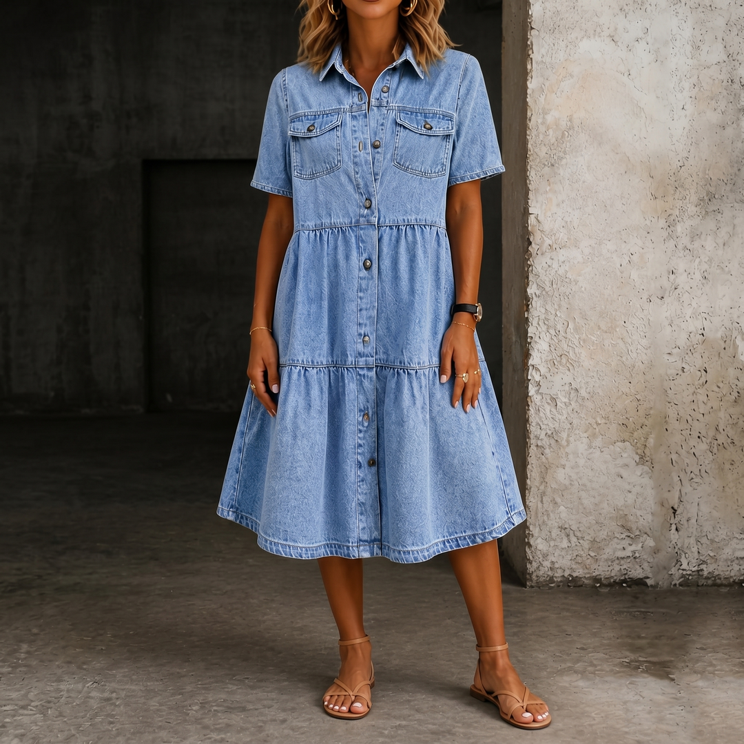 Sofía | Vestido de Jean de Largo Medio