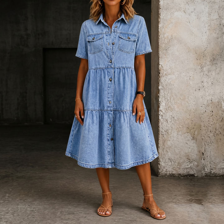Sofía | Vestido de Jean de Largo Medio