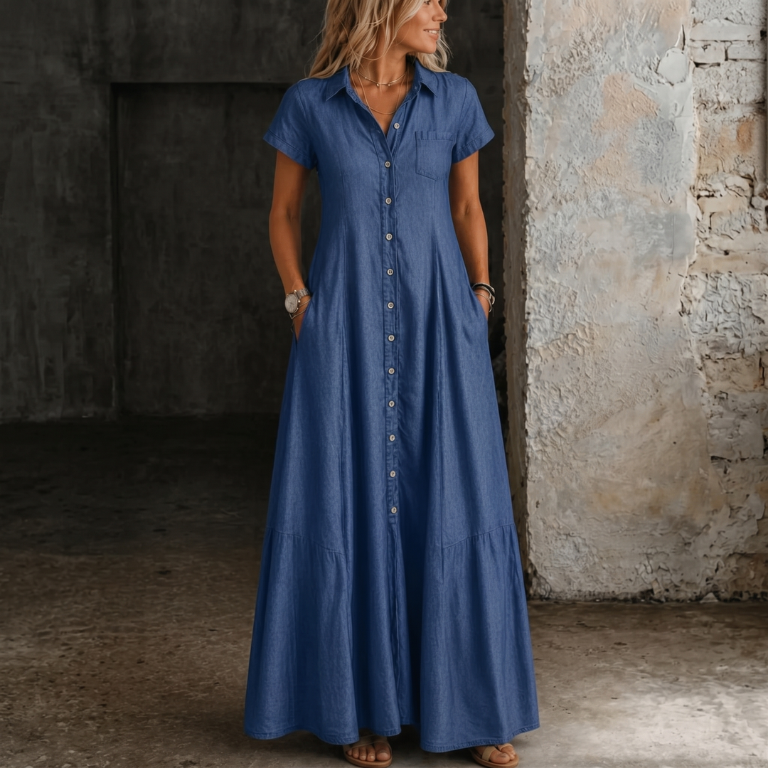 Catalina | Vestido Largo de Jean