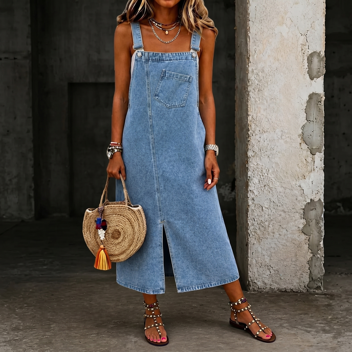 Josefina | Vestido Jardinero de Jean