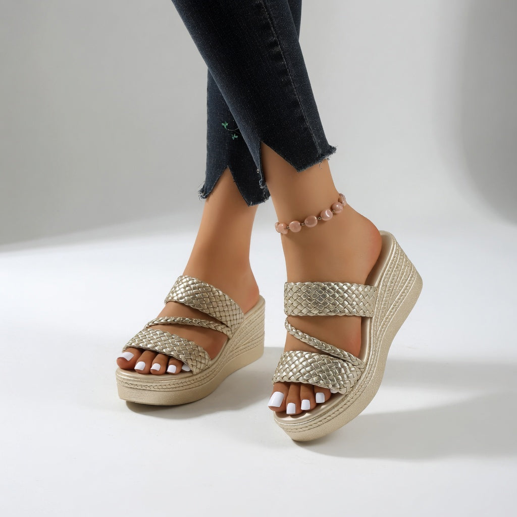 Hilda | Sandalias de Cuña Trenzada