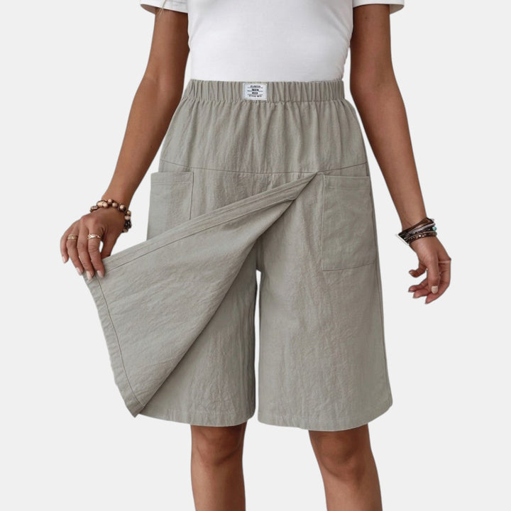 Leticia | Falda Pantalón con Bolsillos y Cintura Elástica