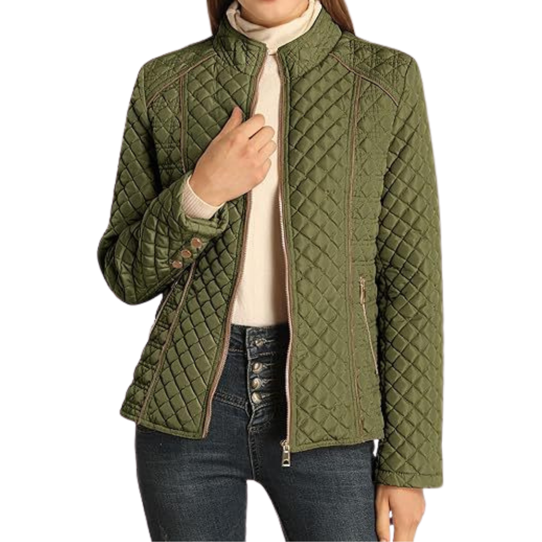 Nadine | Chaqueta Ligera Acolchada con Cuello Alto