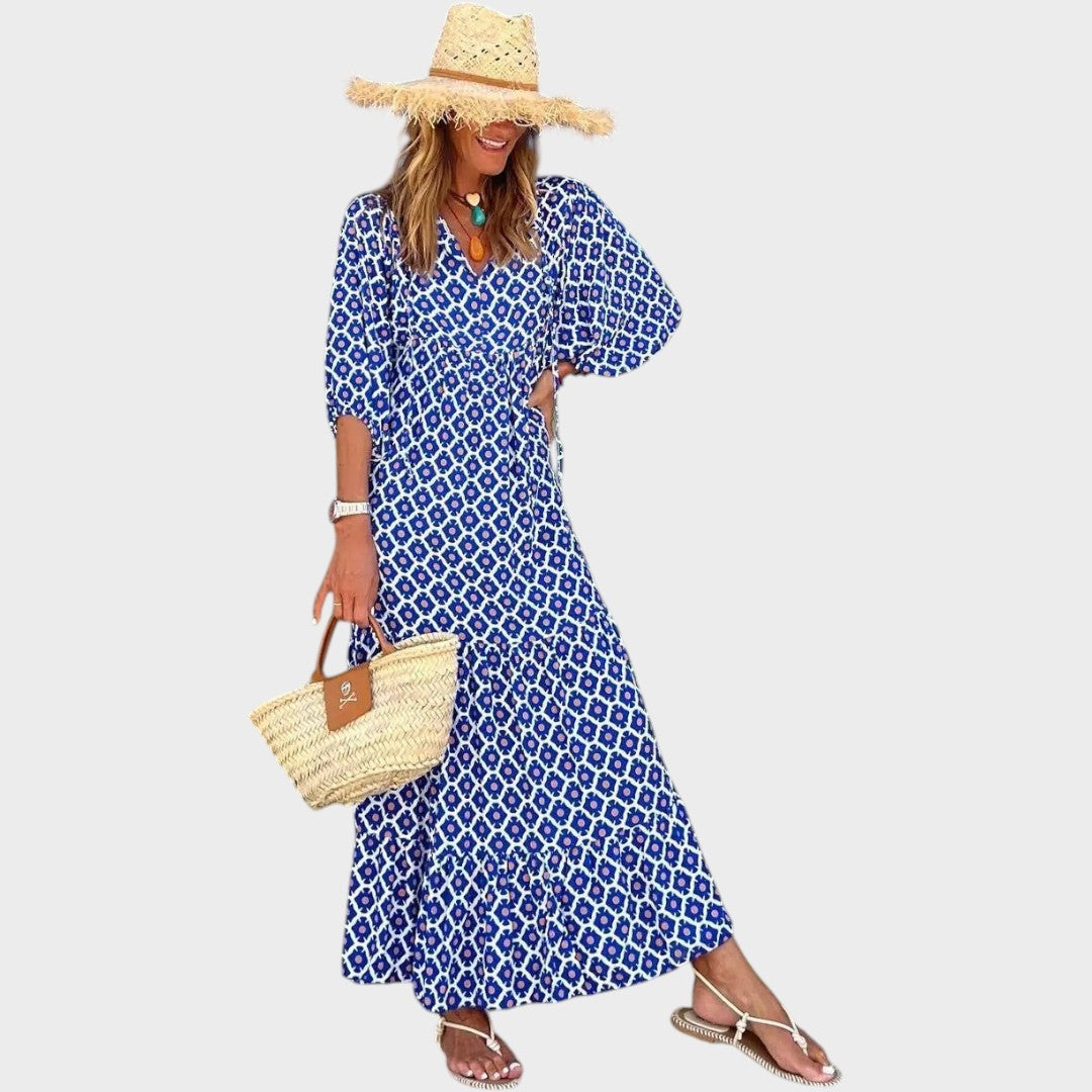 Gisela | Vestido Maxi Estampado Cómodo