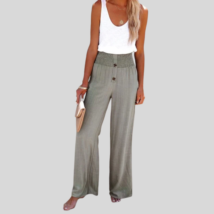 Riana | Pantalón Suelto de Cintura Alta