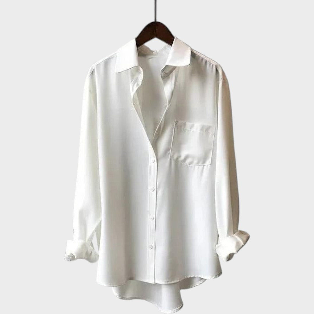 Lorena | Blusa Camisera con Bolsillo