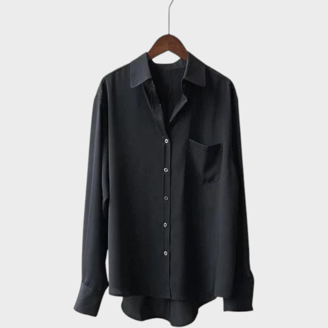 Lorena | Blusa Camisera con Bolsillo