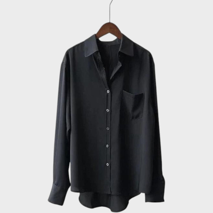 Lorena | Blusa Camisera con Bolsillo