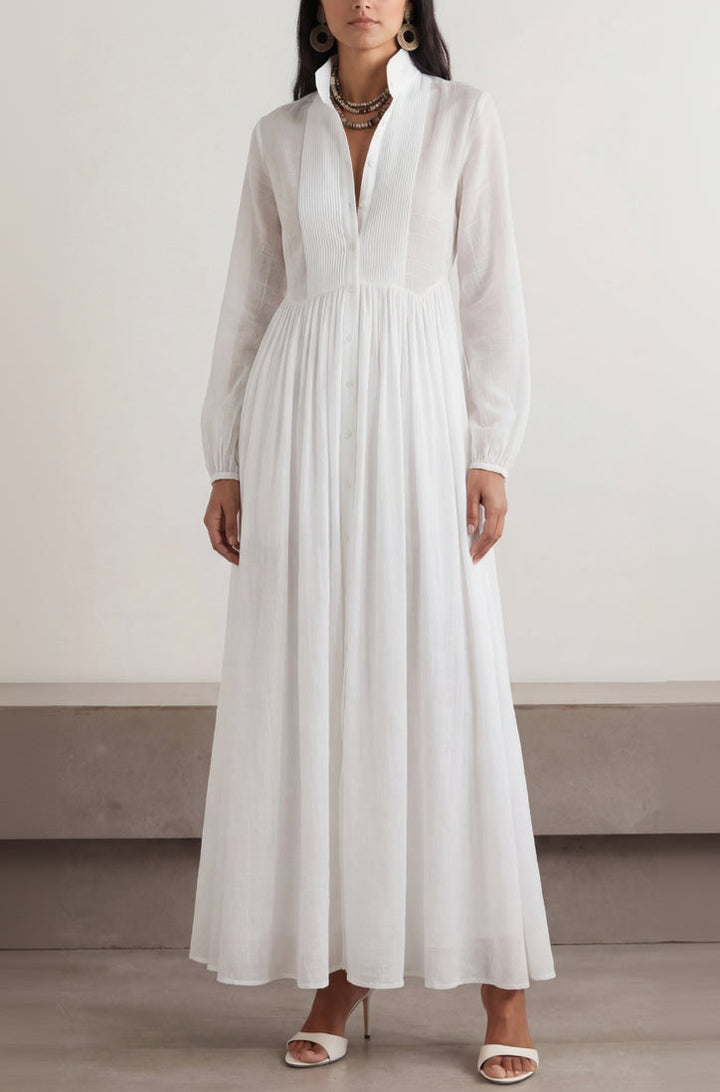 Fabiola | Vestido Largo Minimalista de Algodón