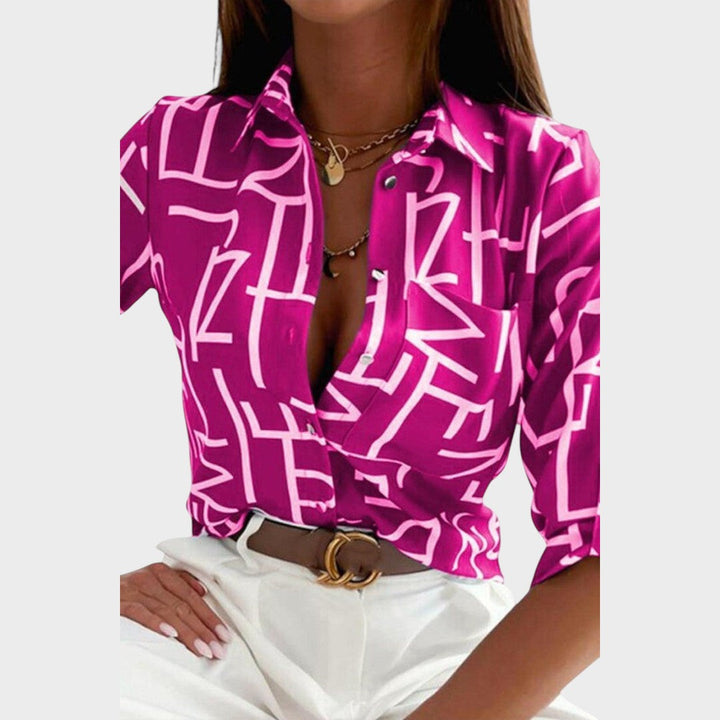 Cecilia | Blusa con Cuello Camisero