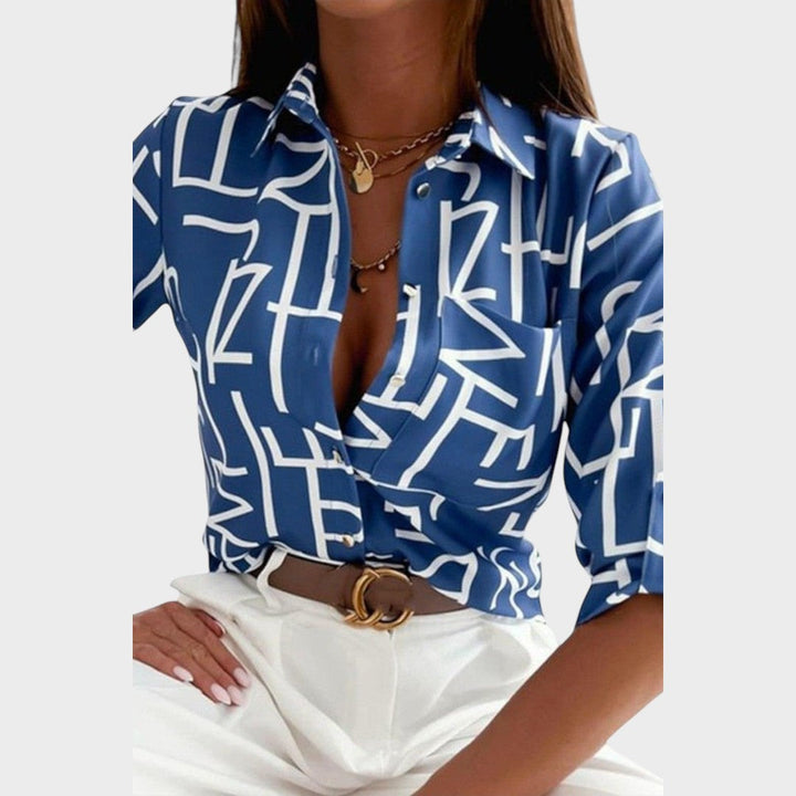 Cecilia | Blusa con Cuello Camisero