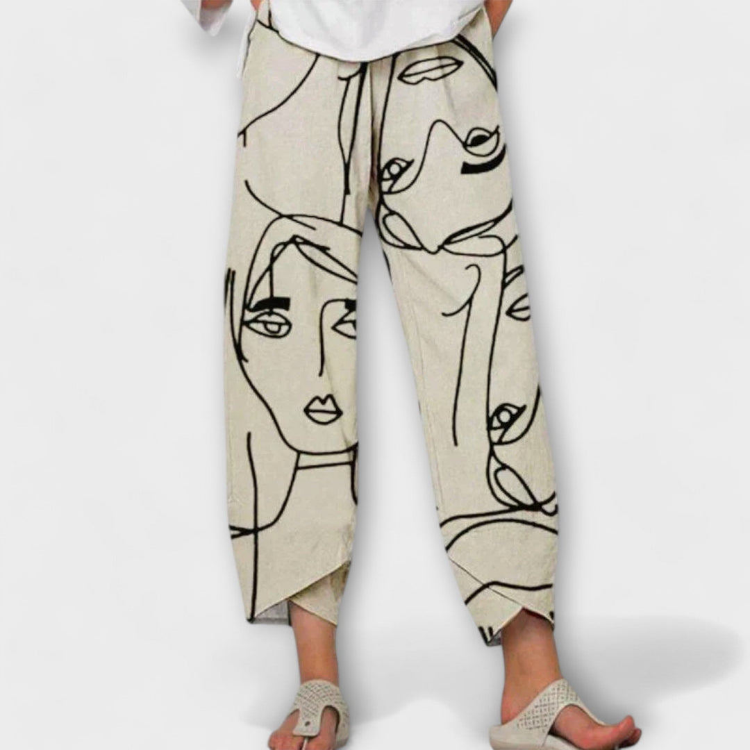 Susana | Pantalón con Estampado Artístico