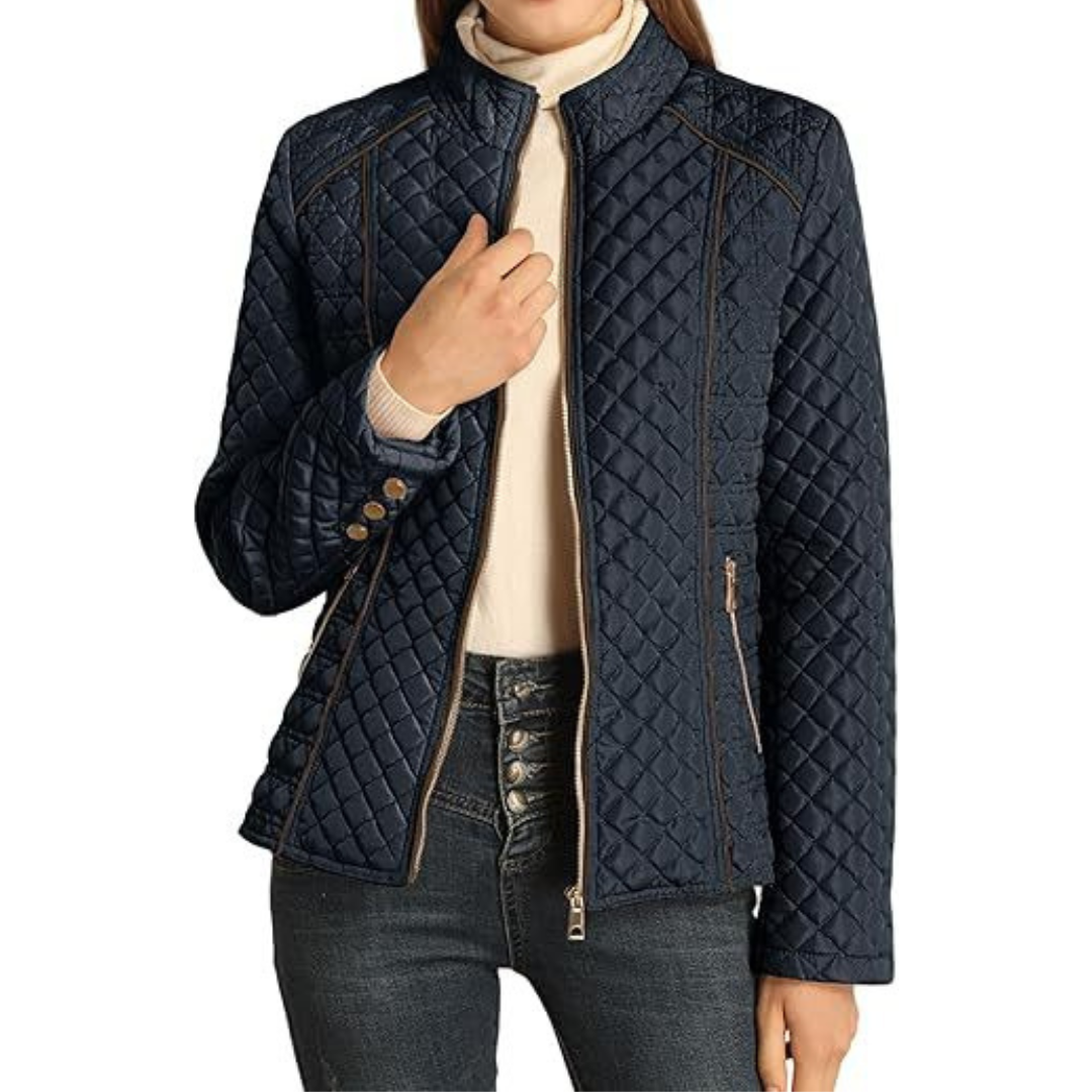 Nadine | Chaqueta Ligera Acolchada con Cuello Alto