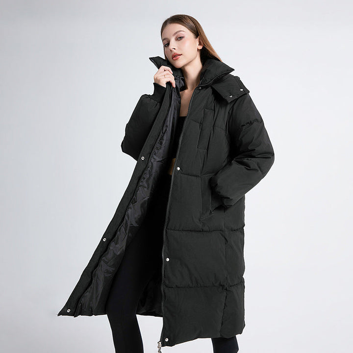 Gigaty | Abrigo Puffer Largo Clásico con Capucha