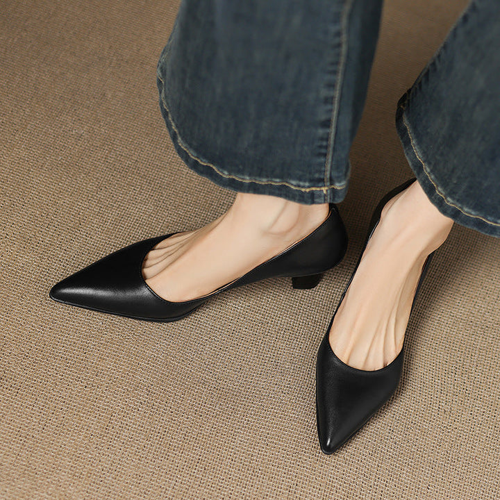 Calenne | Kitten Heels de Cuero