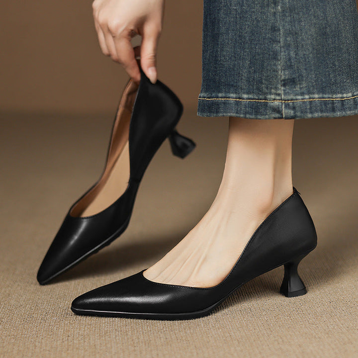 Calenne | Kitten Heels de Cuero