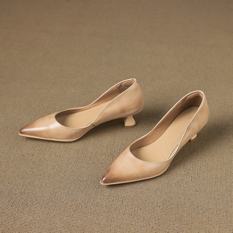Calenne | Kitten Heels de Cuero