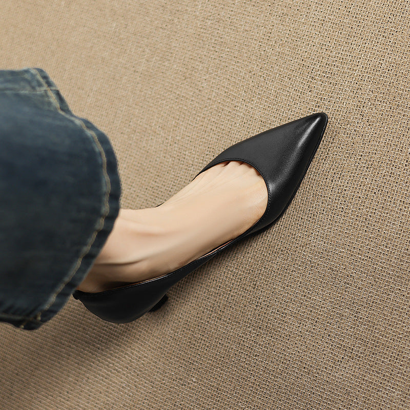 Calenne | Kitten Heels de Cuero