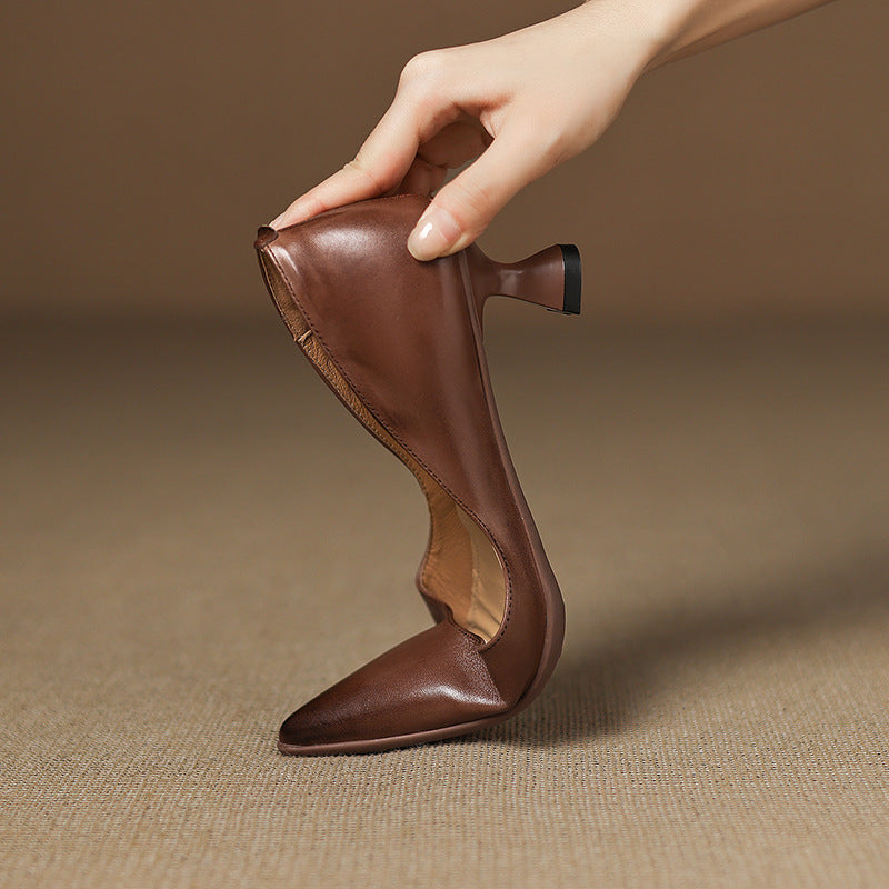 Calenne | Kitten Heels de Cuero
