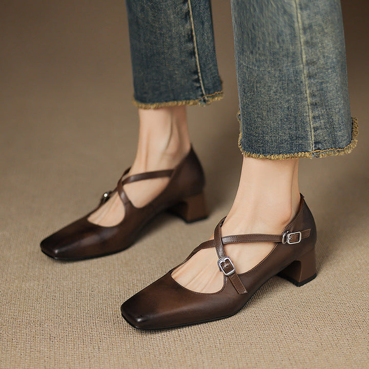 Marvane | Kitten Heels de Cuero