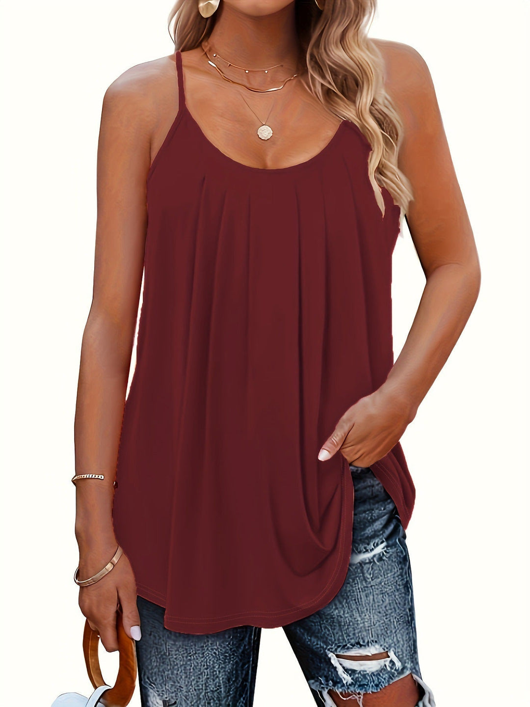 Mila | Top de Verano Ligero con Tirantes de Espagueti para Mujeres