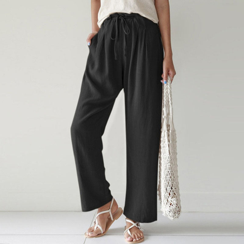 Vara | Pantalones de Relax con Cordón