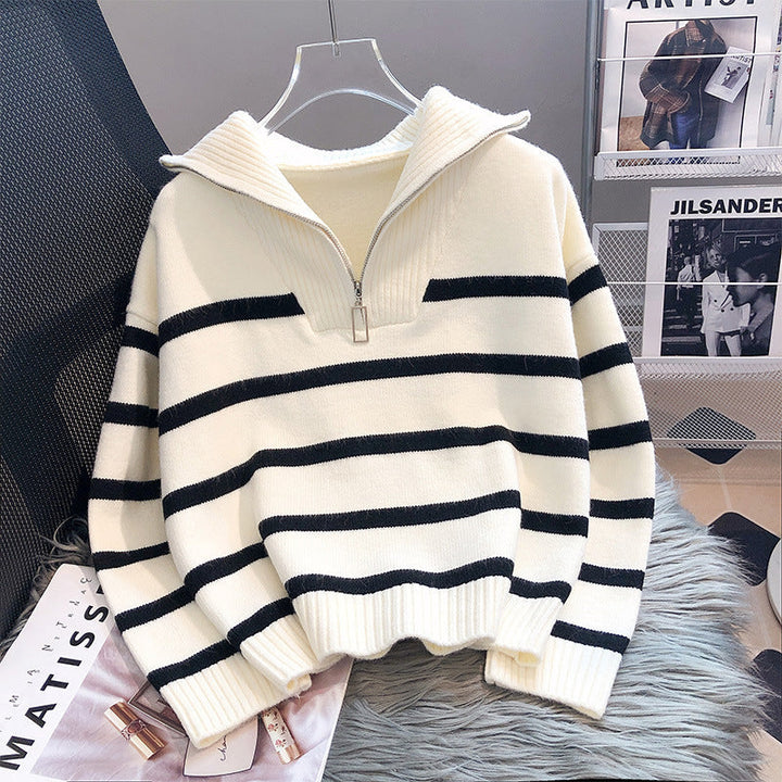 Tiana | Top con Cuello a Rayas